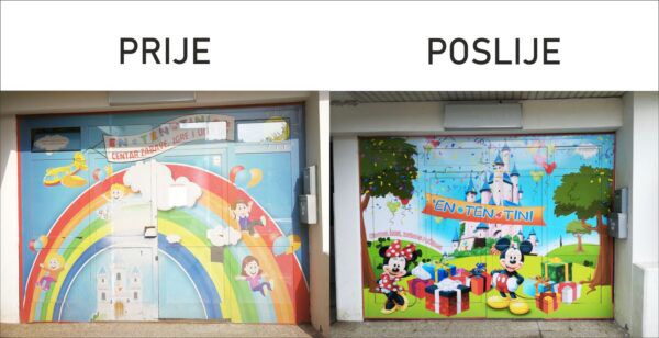 Ententini oslikavanje poslovnih prostora Fortes plus tiskara krizevci